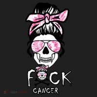 FCK Cancer Skeleton Skull Pink Women's Sweatshirt thumb 2