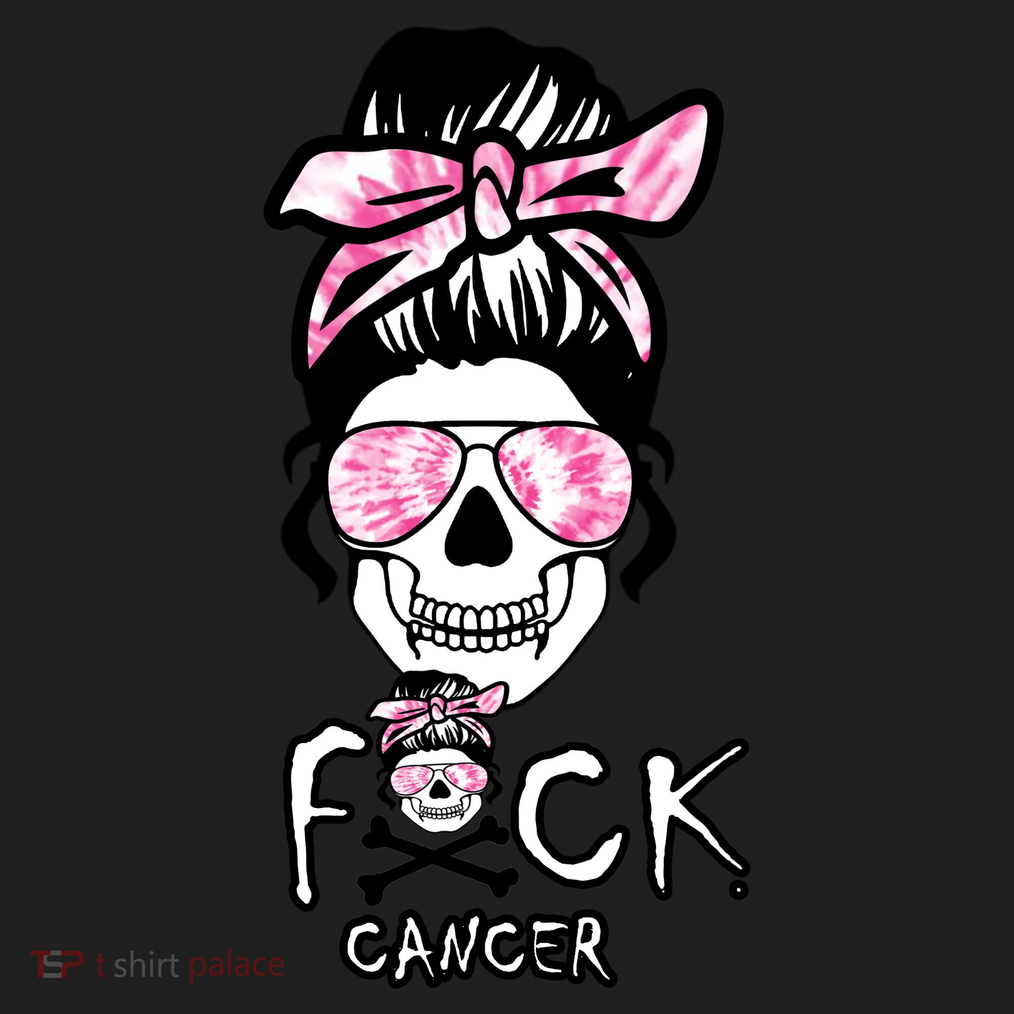 FCK Cancer Skeleton Skull Pink Women's Sweatshirt