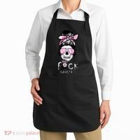FCK Cancer Skeleton Skull Pink Apron thumb 2