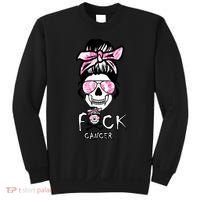 FCK Cancer Skeleton Skull Pink Sweatshirt thumb 0