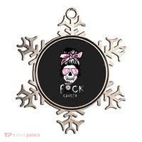 FCK Cancer Skeleton Skull Pink Ornament thumb 0