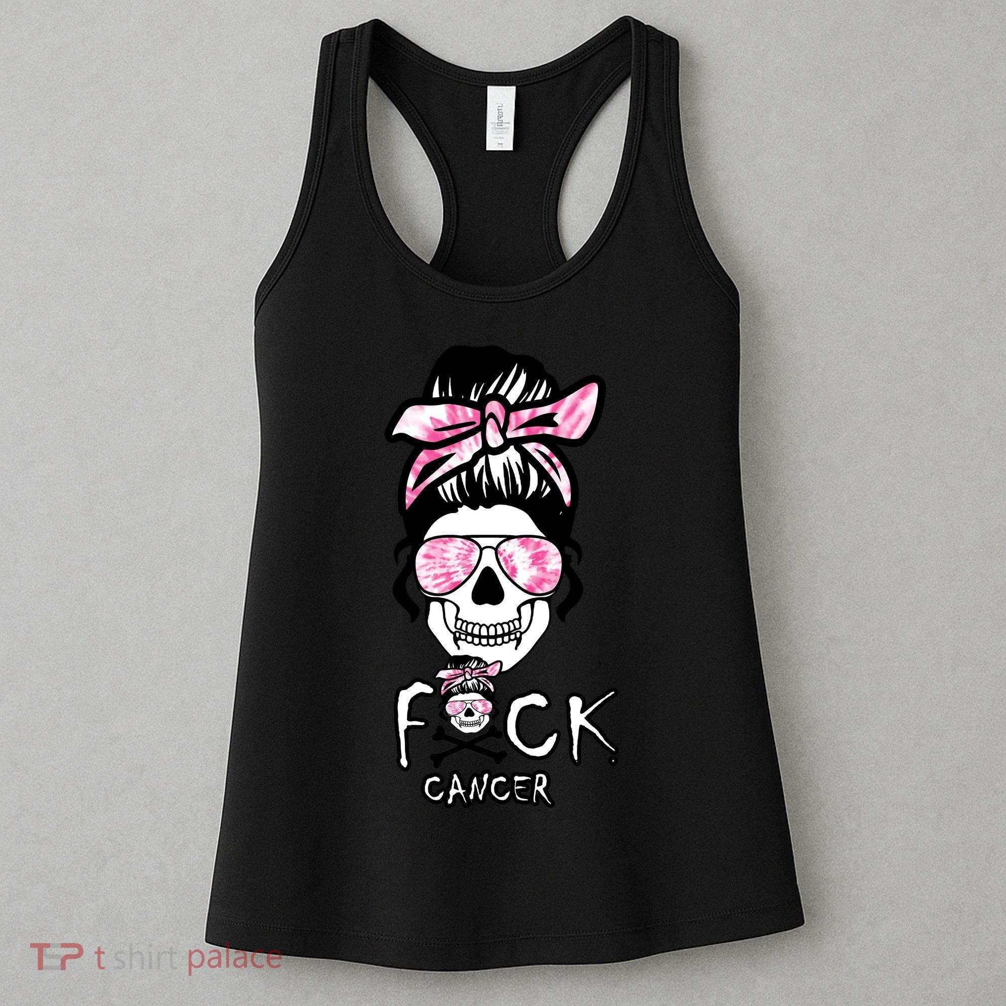 FCK Cancer Skeleton Skull Pink Women's Tank Top