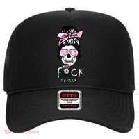 FCK Cancer Skeleton Skull Pink Hat thumb 0