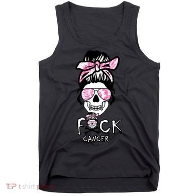 FCK Cancer Skeleton Skull Pink Tank Top