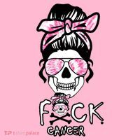 FCK Cancer Skeleton Skull Pink Long Sleeve Shirt thumb 2