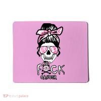 FCK Cancer Skeleton Skull Pink Mousepad thumb 0