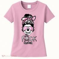 FCK Cancer Skeleton Skull Pink Women's T-Shirt thumb 0