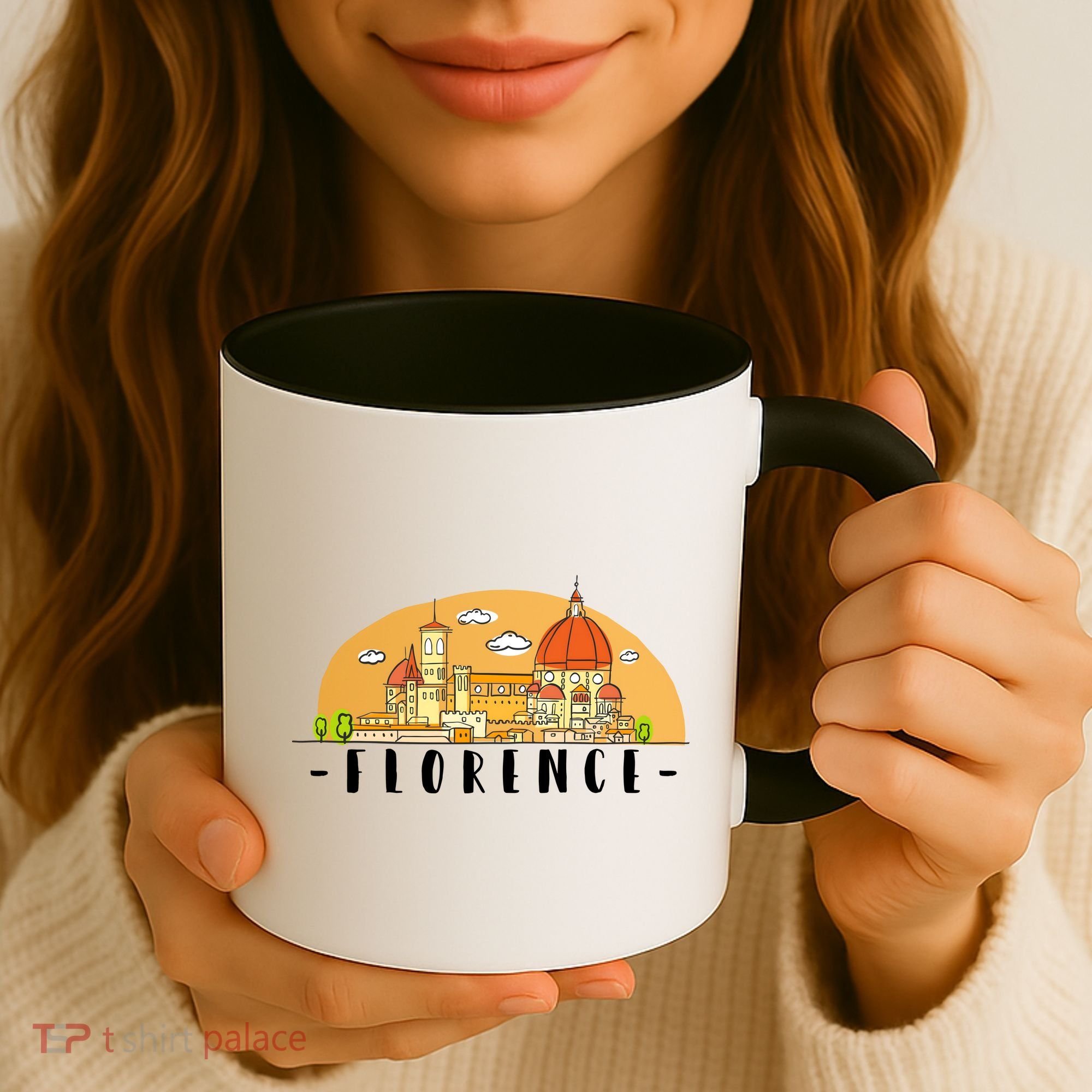 Florence Cartoon Style Illustration Coffee Mug