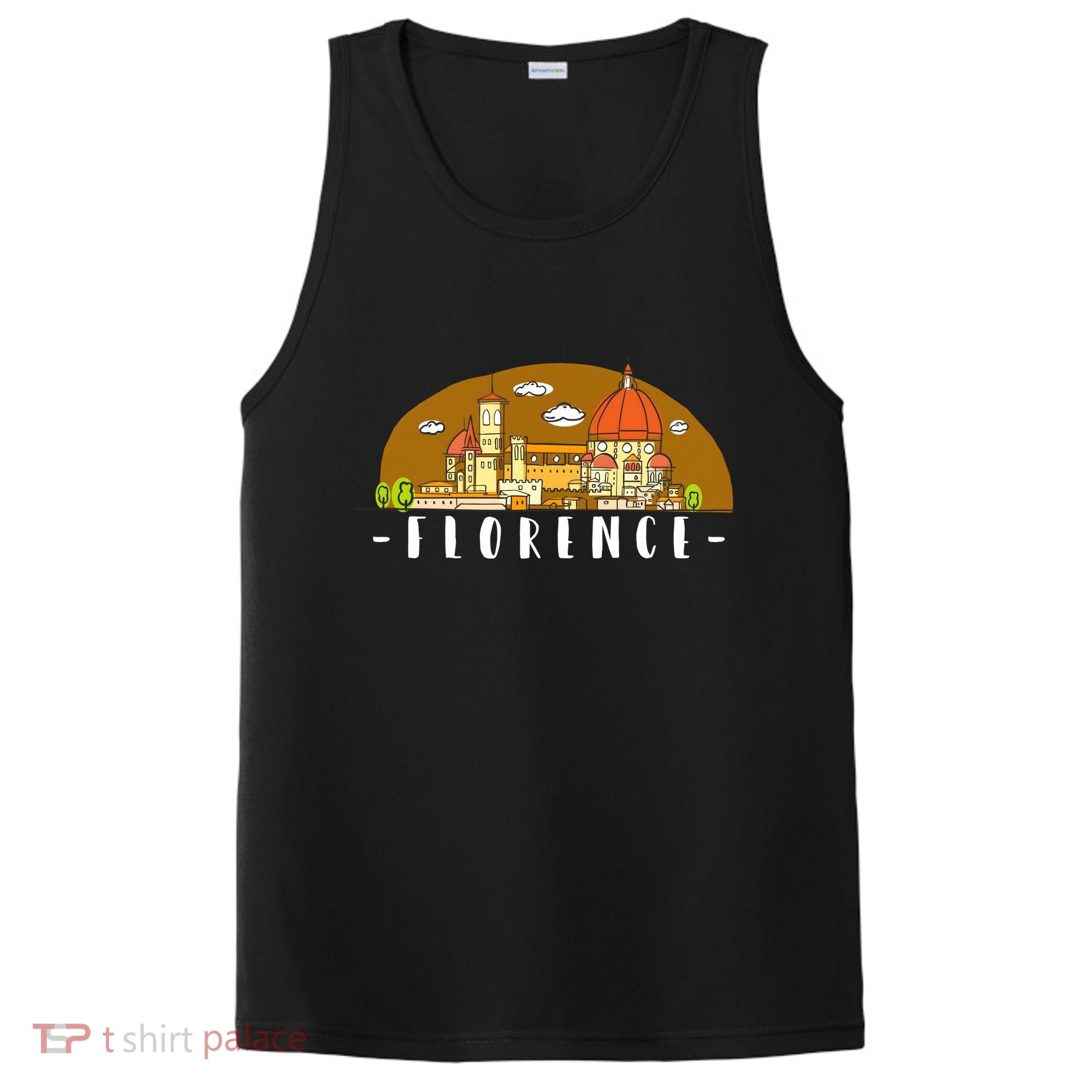 Florence Cartoon Style Illustration PosiCharge Competitor Tank