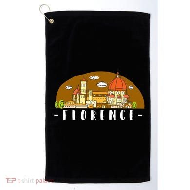 Florence Cartoon Style Illustration Golf Towel