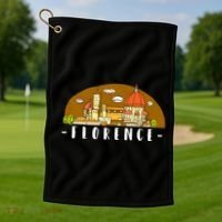 Florence Cartoon Style Illustration Golf Towel thumb 1