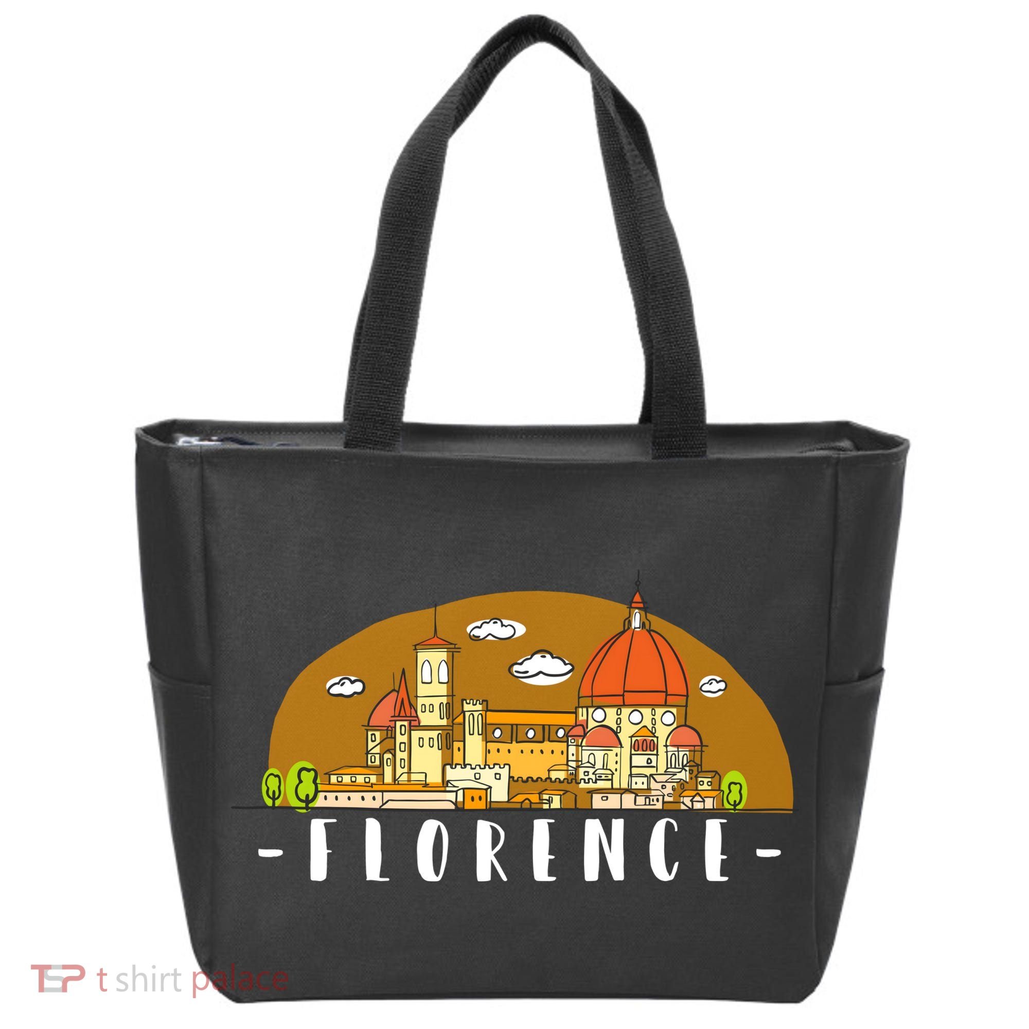 Florence Cartoon Style Illustration Tote Bag