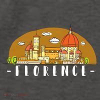 Florence Cartoon Style Illustration Vector Backpack thumb 2