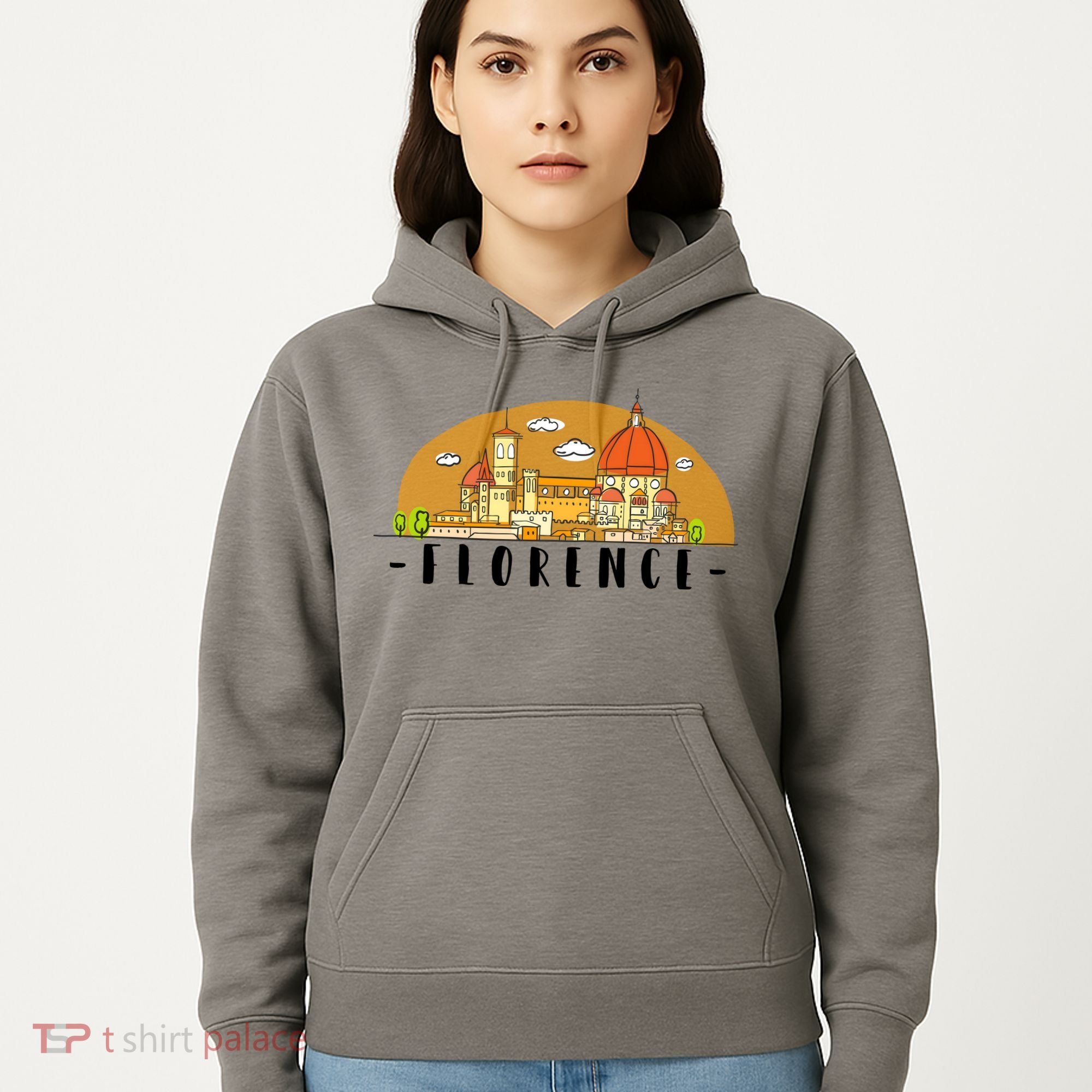 Florence Cartoon Style Illustration Hoodie