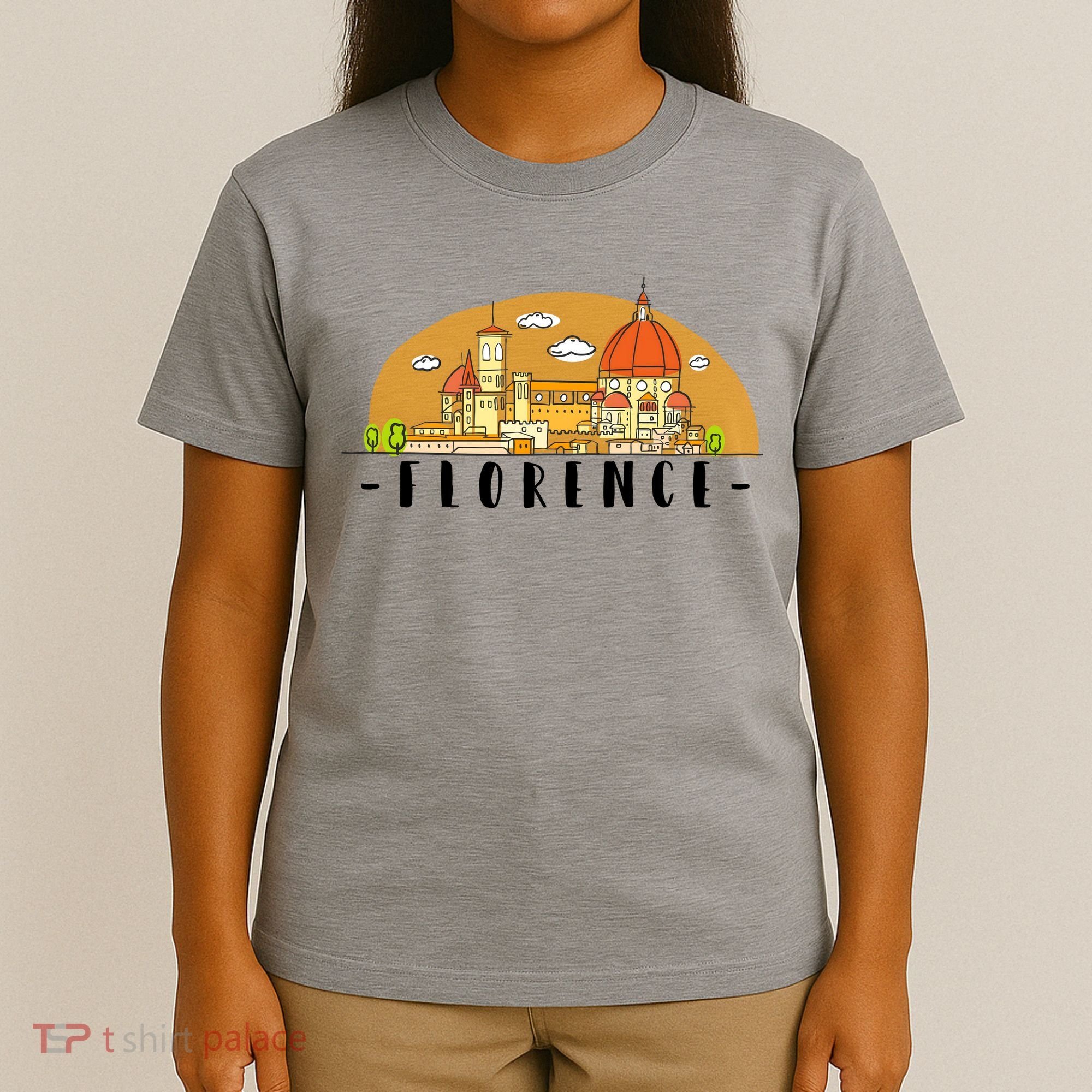 Florence Cartoon Style Illustration T-Shirt