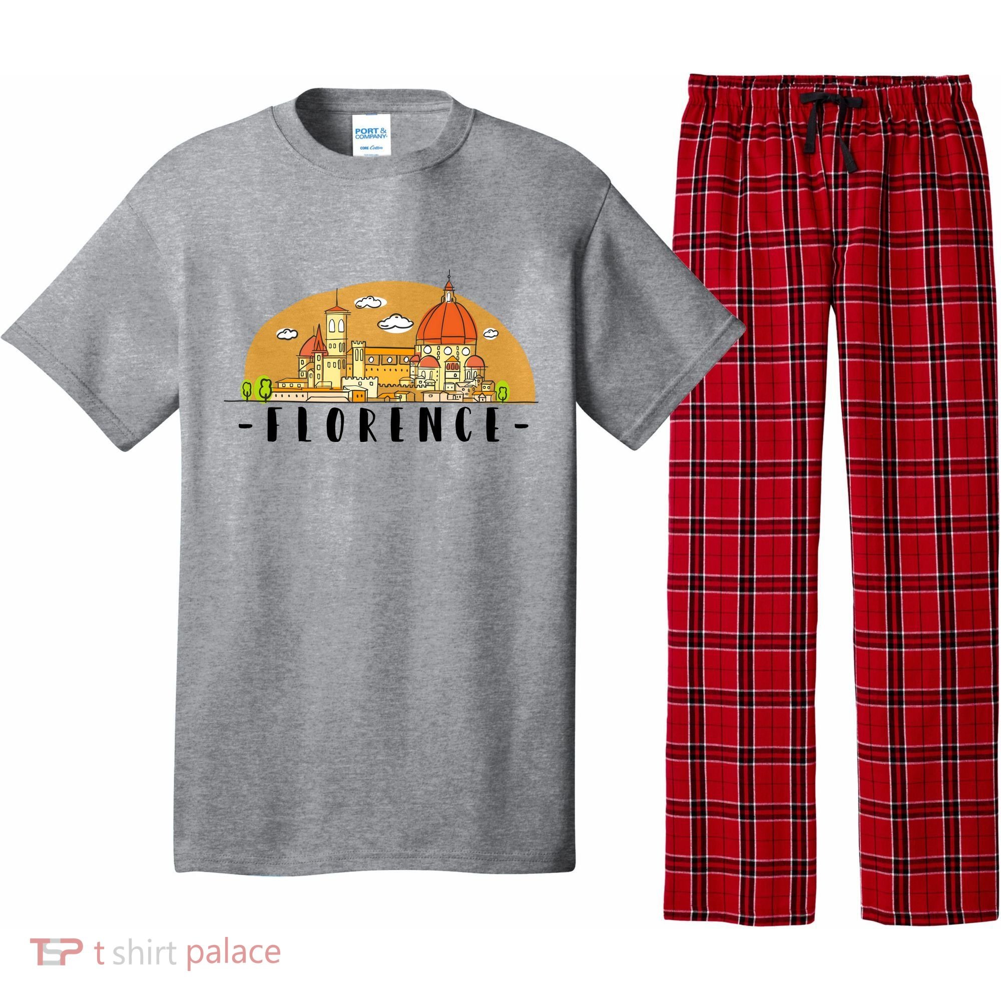 Florence Cartoon Style Illustration Pajama Set