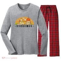 Florence Cartoon Style Illustration Women's Long Sleeve Flannel Pajama Set  thumb 0