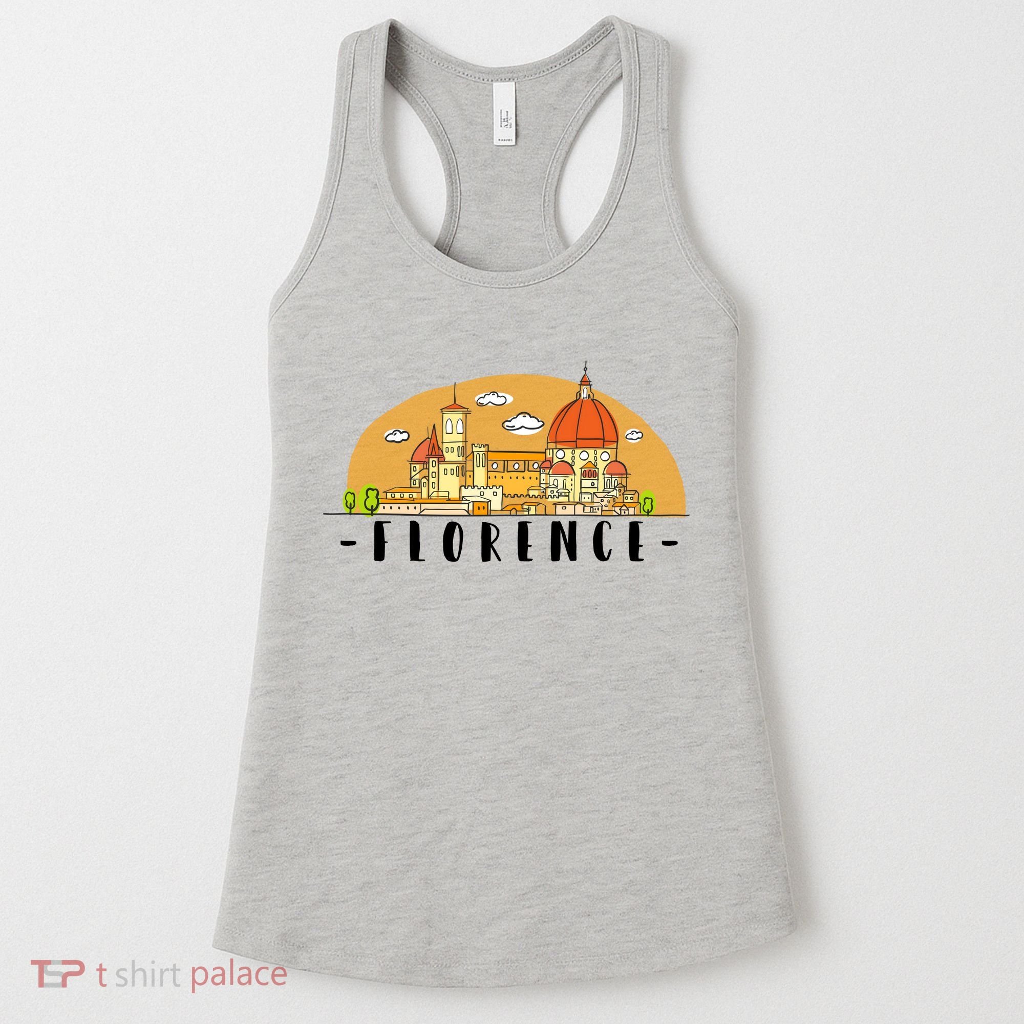 Florence Cartoon Style Illustration Women's Tank Top