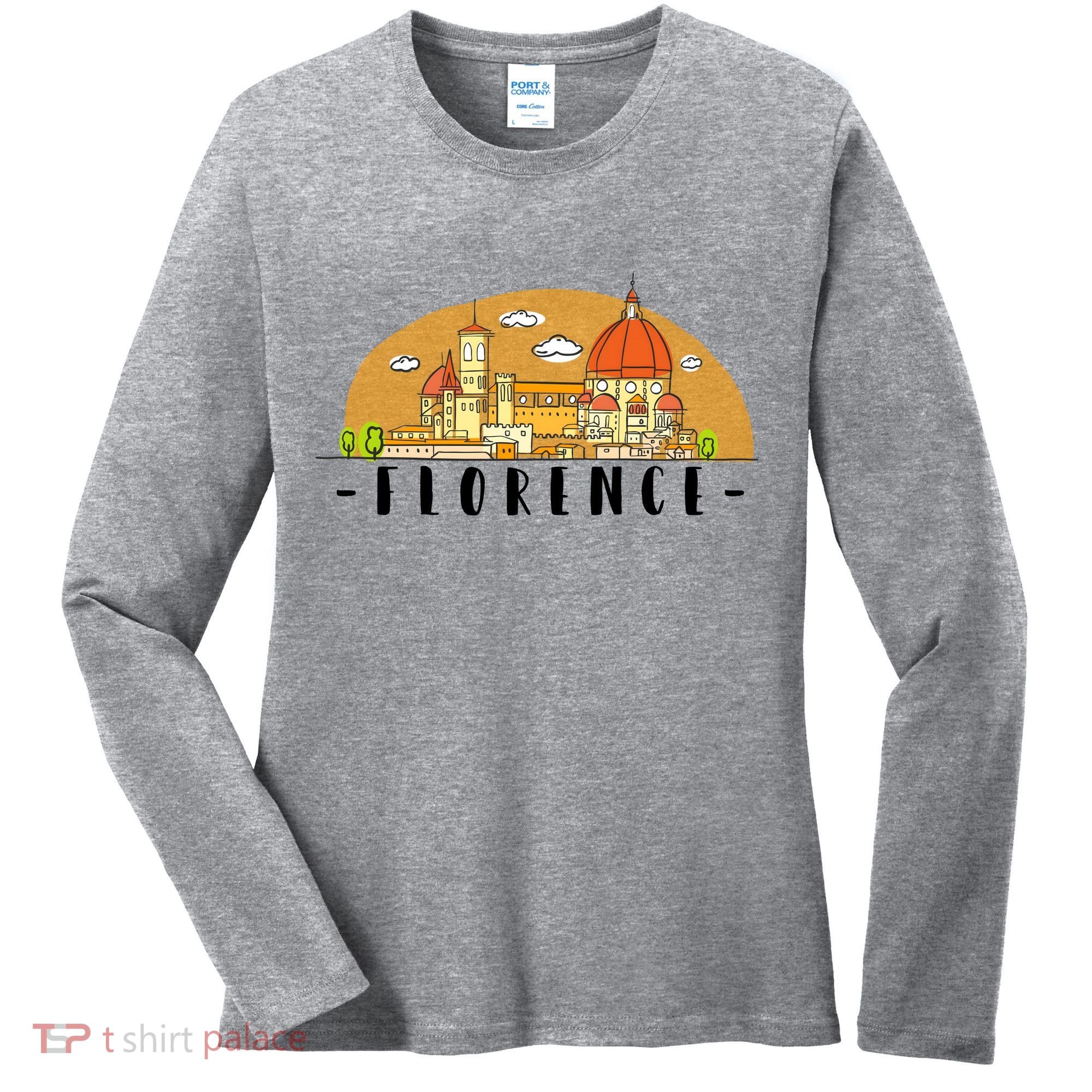 Florence Cartoon Style Illustration Women's Long Sleeve Shirt