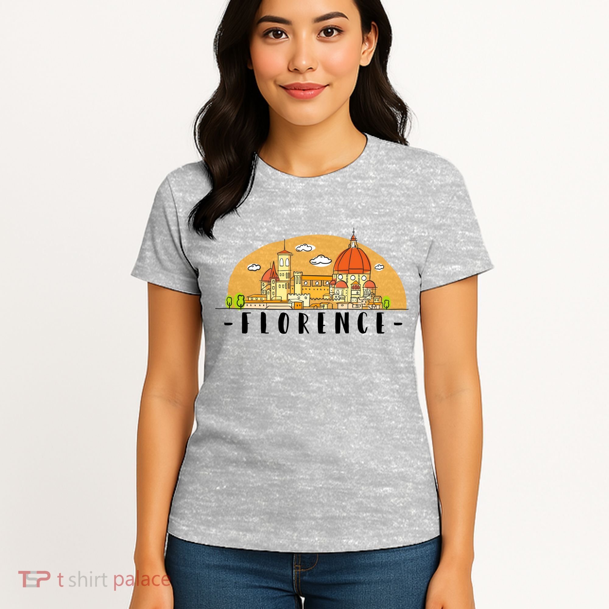 Florence Cartoon Style Illustration Women's T-Shirt