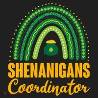 Funny Cute Shenanigans Coordinator Lucky Green Rainbow Pot Of Gold Women's Sweatshirt thumb 2