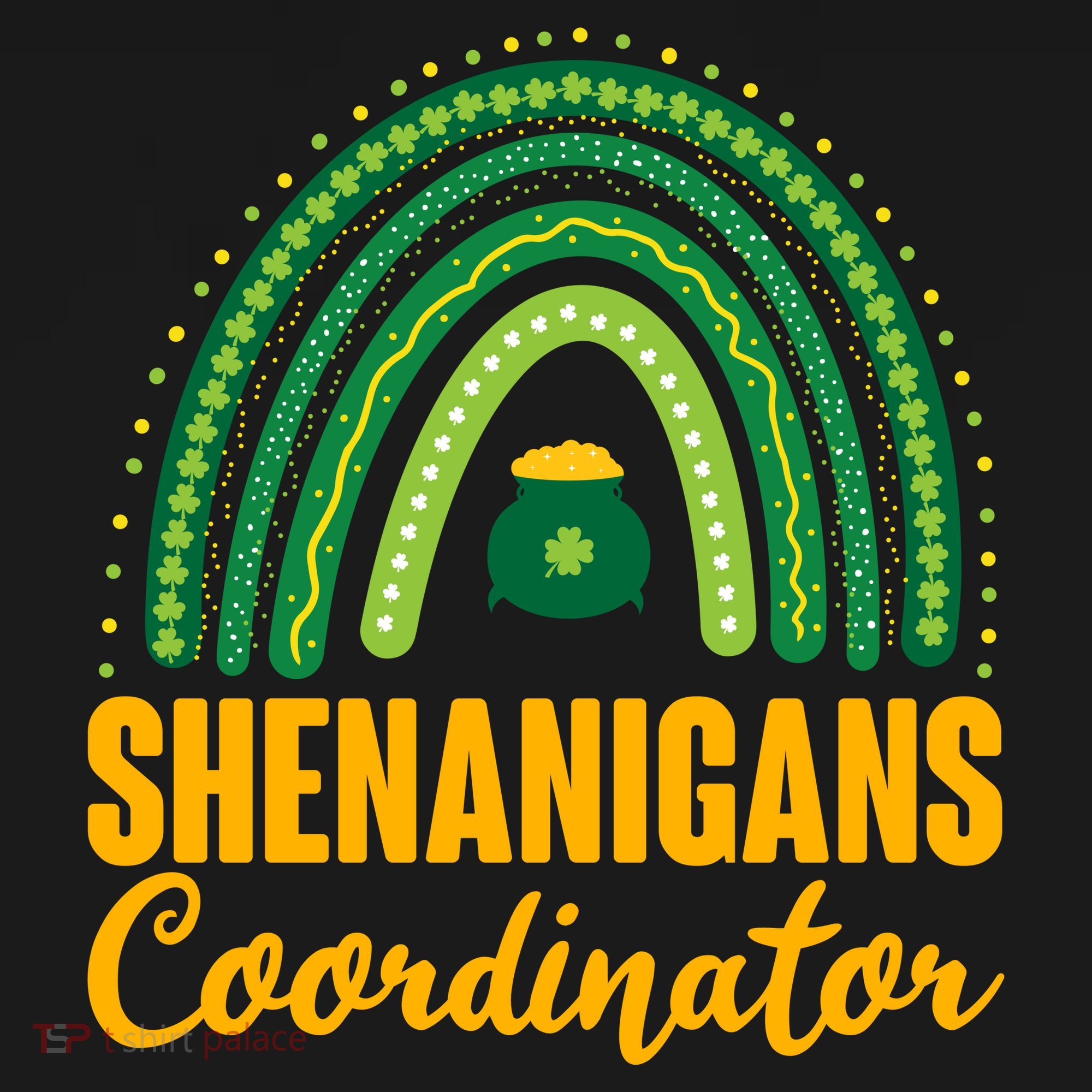 Funny Cute Shenanigans Coordinator Lucky Green Rainbow Pot Of Gold Women's Hoodie