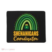Funny Cute Shenanigans Coordinator Lucky Green Rainbow Pot Of Gold Mousepad thumb 0