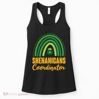 Funny Cute Shenanigans Coordinator Lucky Green Rainbow Pot Of Gold Women's Tank Top thumb 0