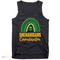Funny Cute Shenanigans Coordinator Lucky Green Rainbow Pot Of Gold Tank Top thumb 0
