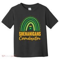 Funny Cute Shenanigans Coordinator Lucky Green Rainbow Pot Of Gold Toddler T-Shirt thumb 0