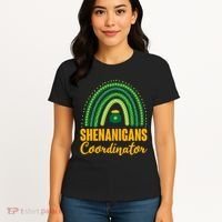 Funny Cute Shenanigans Coordinator Lucky Green Rainbow Pot Of Gold Women's T-Shirt thumb 4