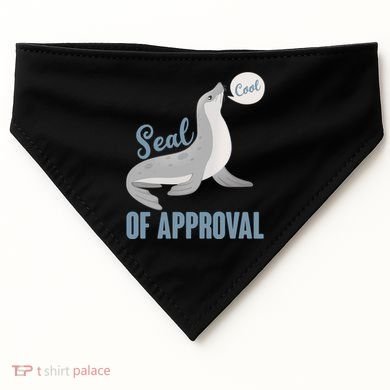 Funny Cute Seal Of Approval USA-Made Doggie Bandana
