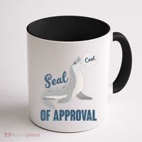 Funny Cute Seal Of Approval Coffee Mug thumb 1