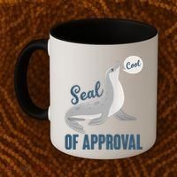 Funny Cute Seal Of Approval Coffee Mug thumb 2