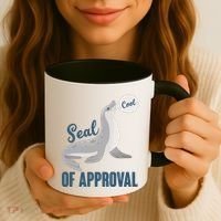 Funny Cute Seal Of Approval Coffee Mug thumb 3