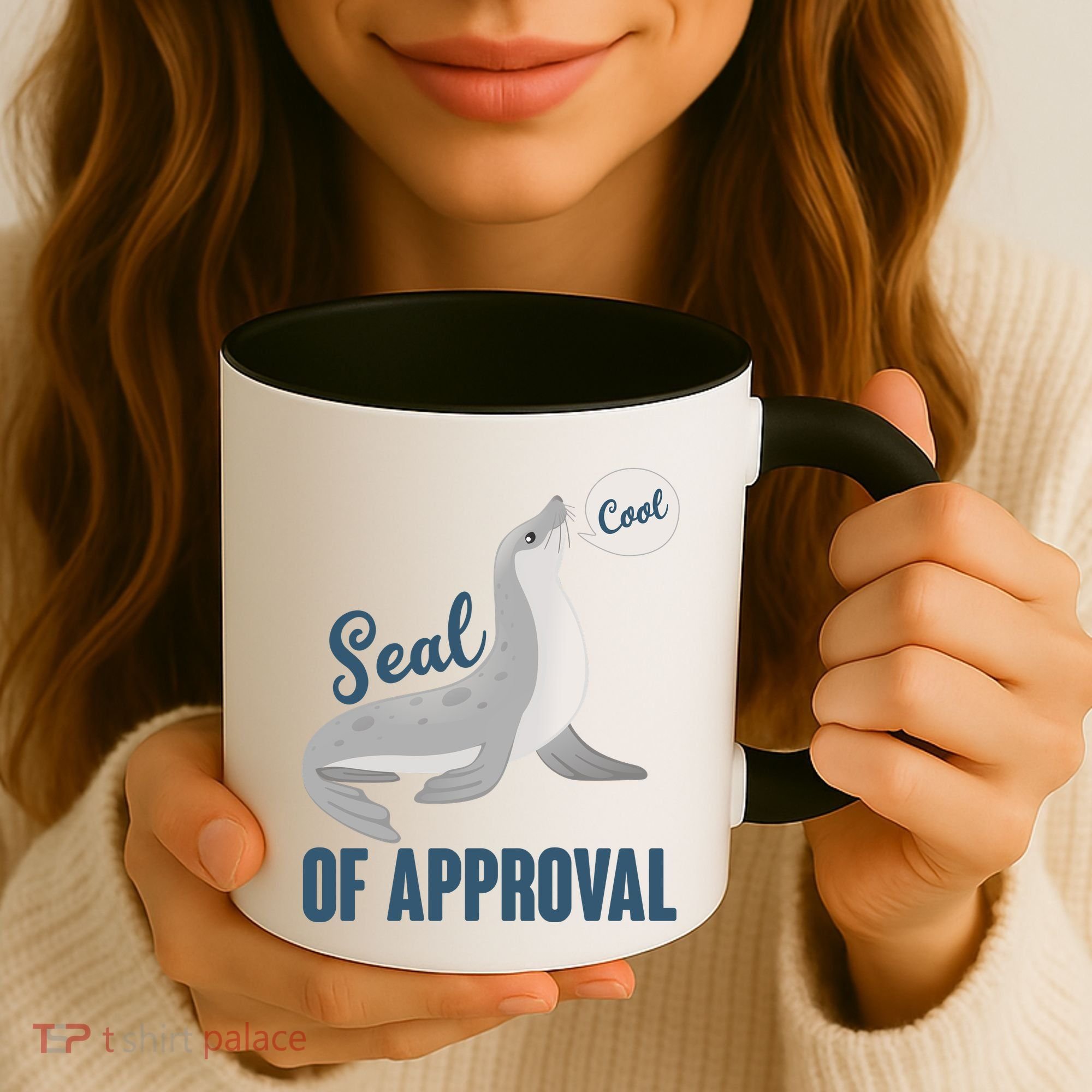 Funny Cute Seal Of Approval Coffee Mug