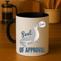 Funny Cute Seal Of Approval Coffee Mug thumb 4