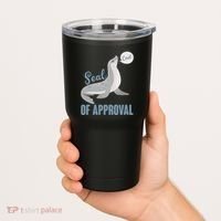 Funny Cute Seal Of Approval Tumbler thumb 2
