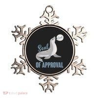 Funny Cute Seal Of Approval Ornament thumb 0