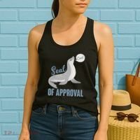 Funny Cute Seal Of Approval Women's Tank Top thumb 2