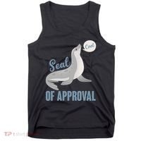 Funny Cute Seal Of Approval Tank Top thumb 0