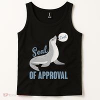 Funny Cute Seal Of Approval Tank Top thumb 2