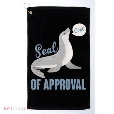 Funny Cute Seal Of Approval Golf Towel
