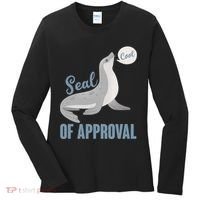 Funny Cute Seal Of Approval Women's Long Sleeve Shirt thumb 0