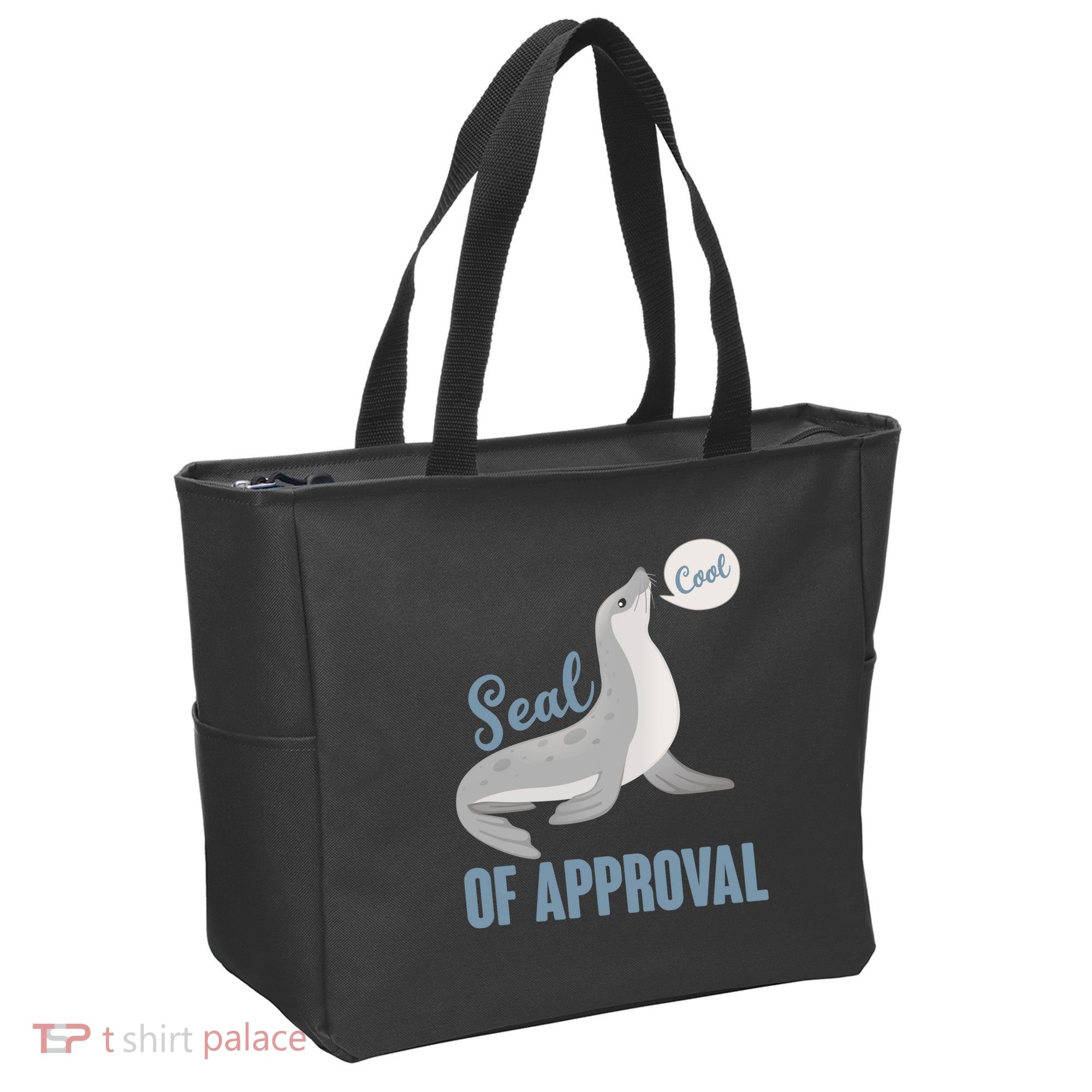 Funny Cute Seal Of Approval Tote Bag