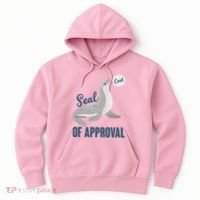 Funny Cute Seal Of Approval Hoodie thumb 0