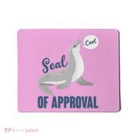 Funny Cute Seal Of Approval Mousepad thumb 0