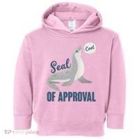 Funny Cute Seal Of Approval Toddler Hoodie thumb 0