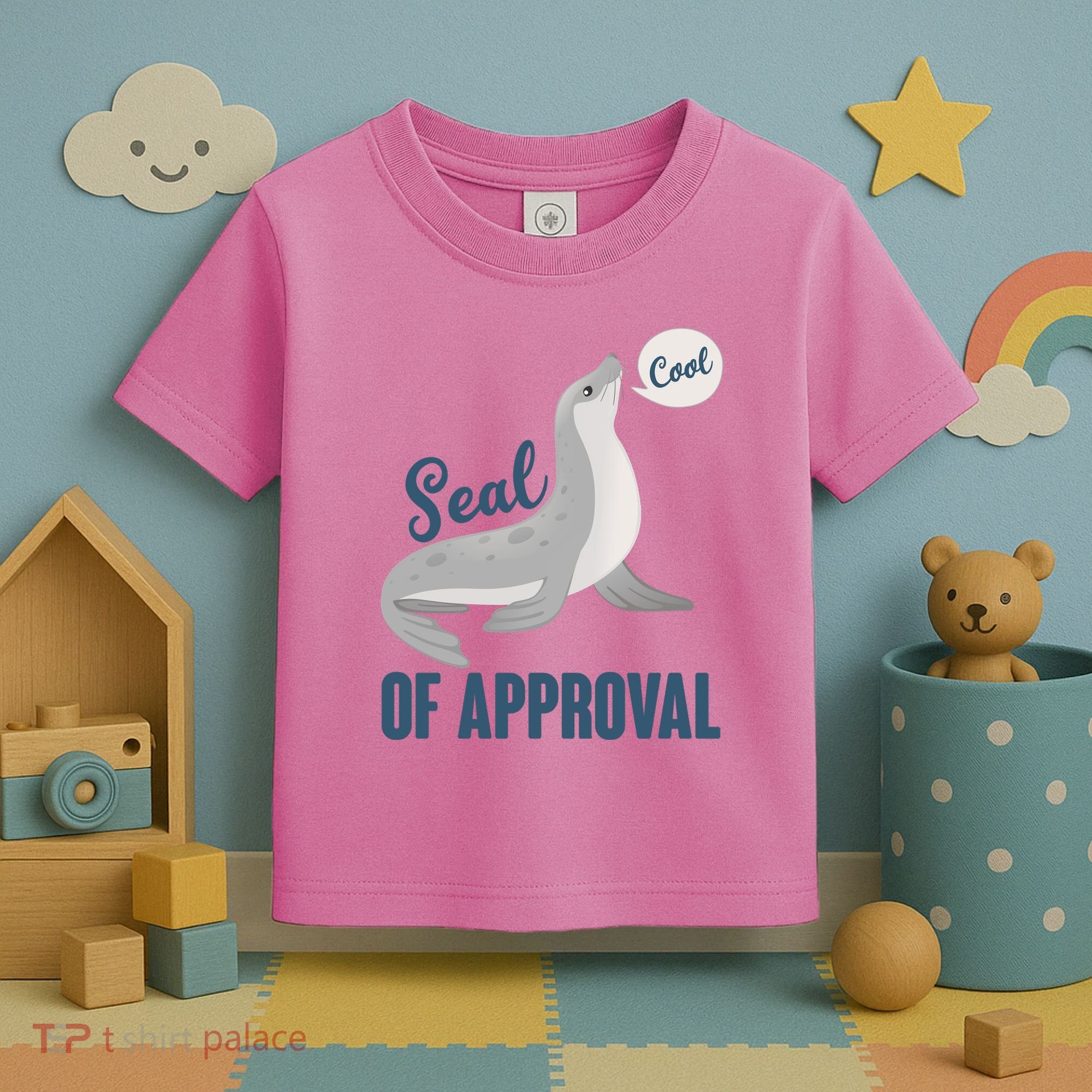 Funny Cute Seal Of Approval Toddler T-Shirt