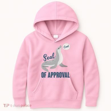 Funny Cute Seal Of Approval Kids Hoodie
